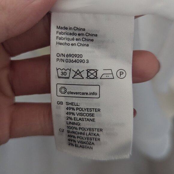 H&M White Sleeveless Bodycon Minidress (size 4) - Picture 3 of 3